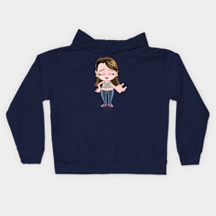 beautiful girls - cartoon character for young girls (choose your twin) Kids Hoodie